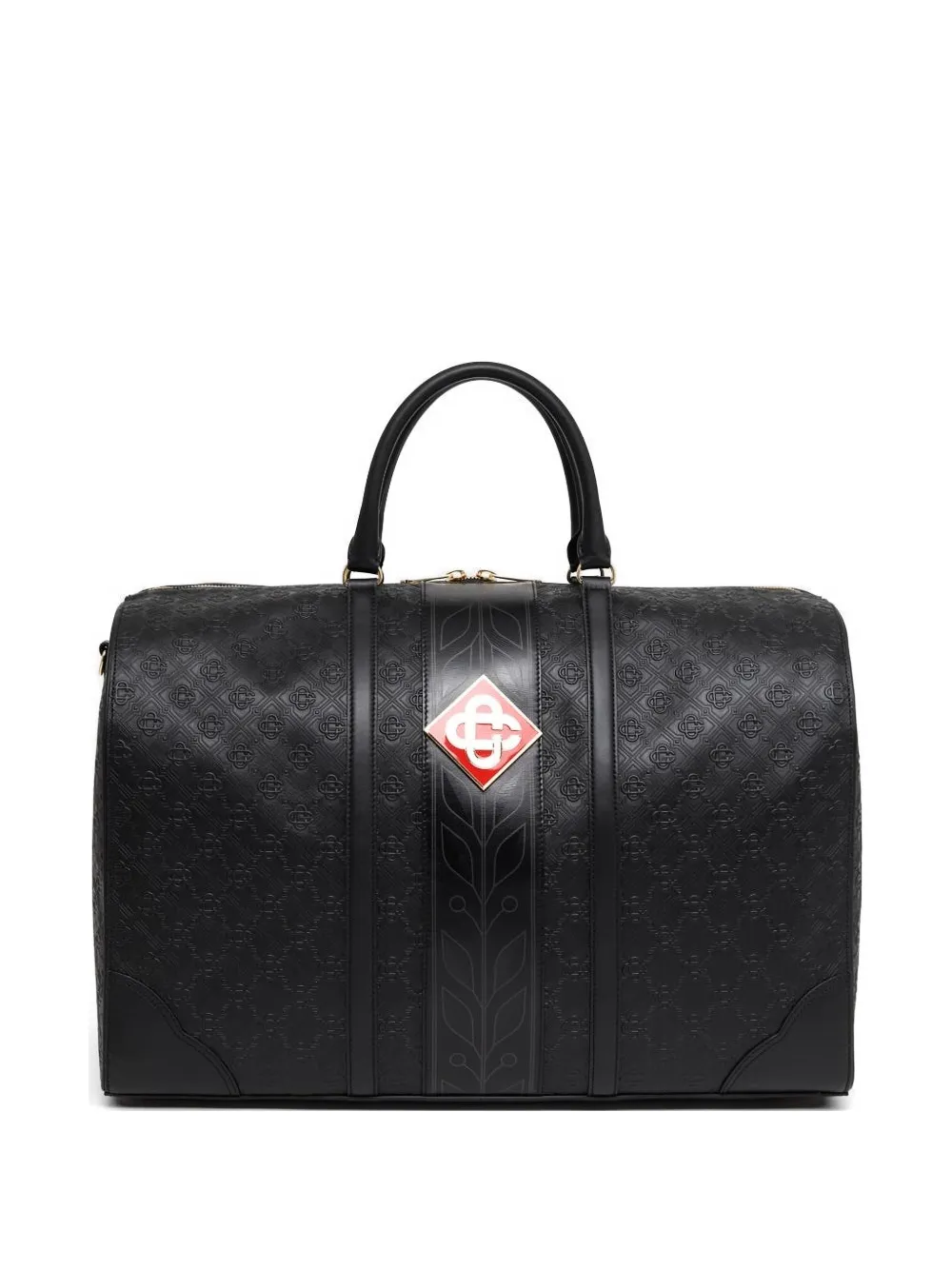 Casablanca embossed duffel bag - Nero