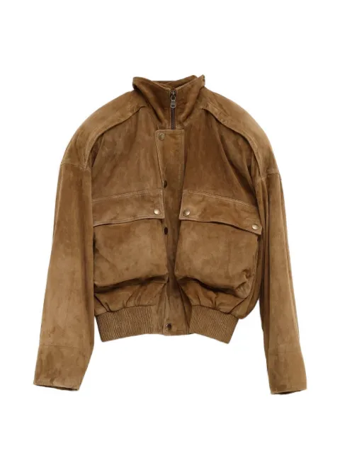 Petar Petrov flap-pocket suede bomber jacket