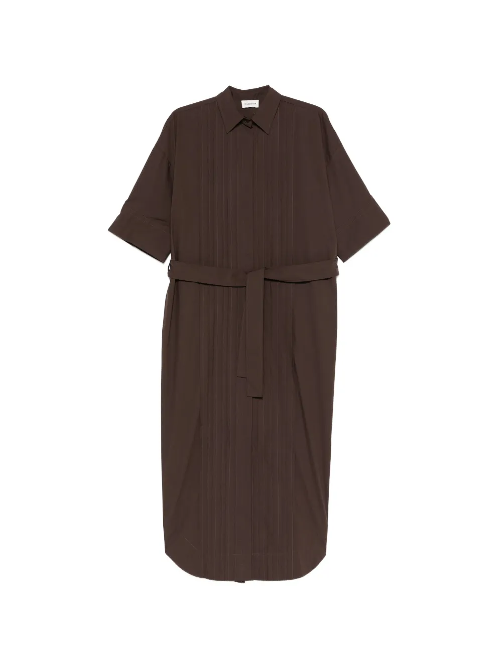 P.A.R.O.S.H. belt-detail midi dress - Marrone