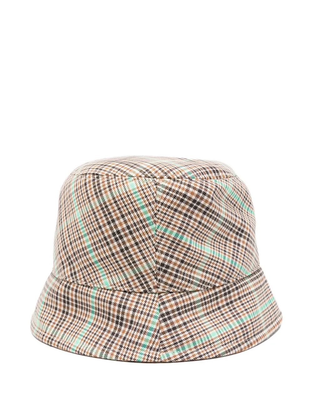  Moncler Plaid Logo Patch Hat - Neutrals 