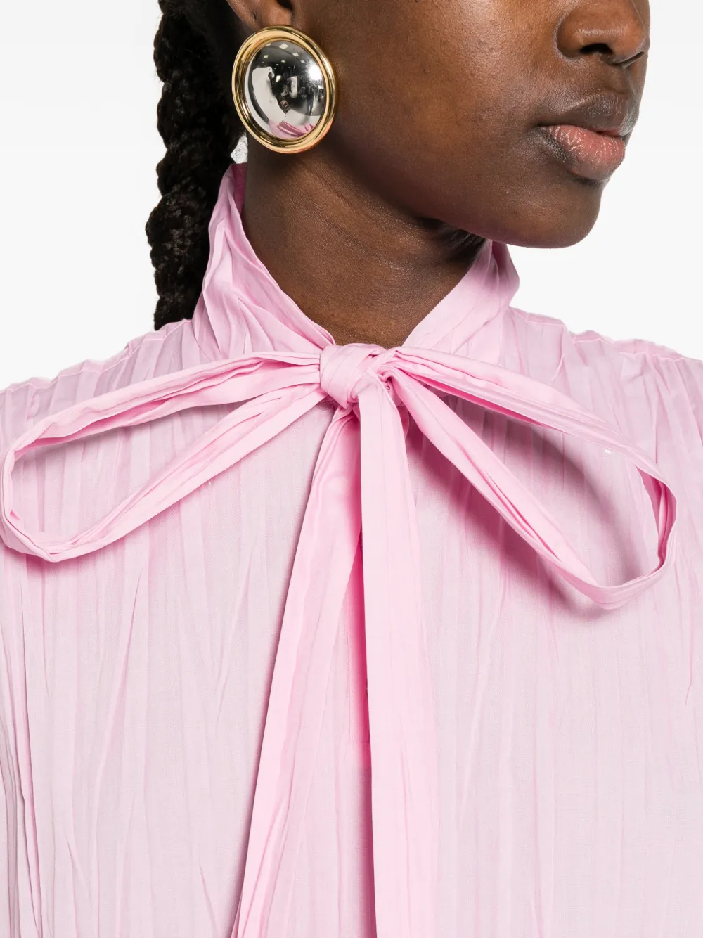 Moschino Mini-plooijurk met strik Roze