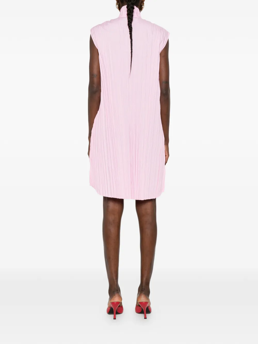 Moschino Mini-plooijurk met strik Roze