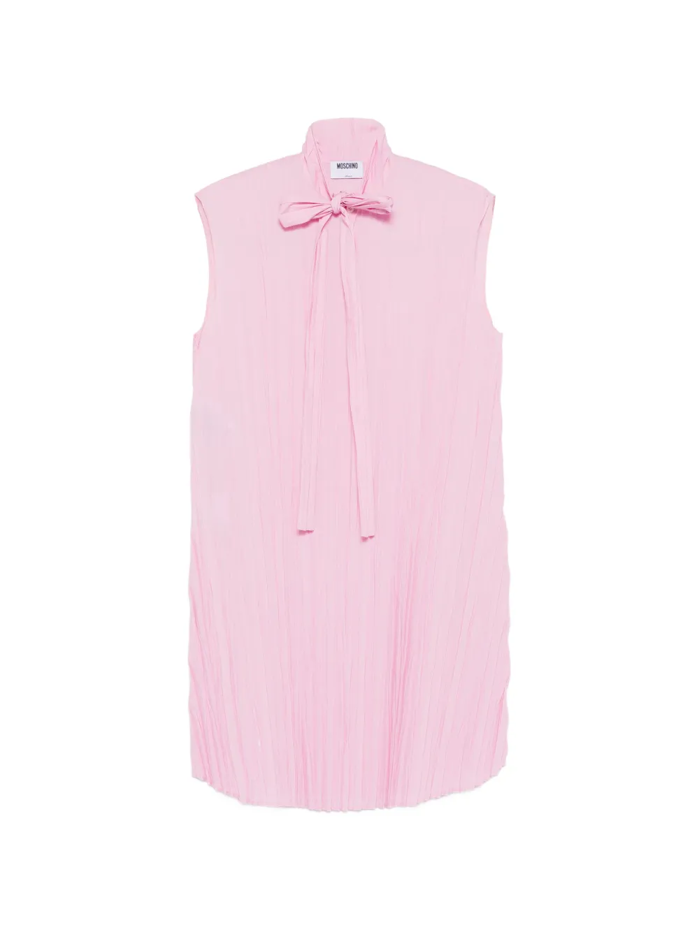 Moschino bow pleated mini dress - Rosa