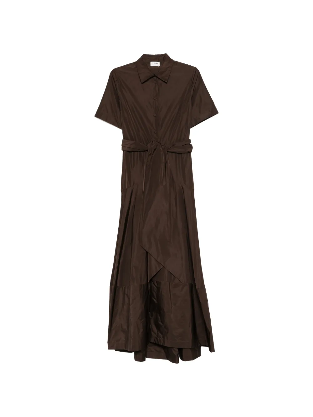 P.A.R.O.S.H. tie-waist layered maxi dress - Marrone