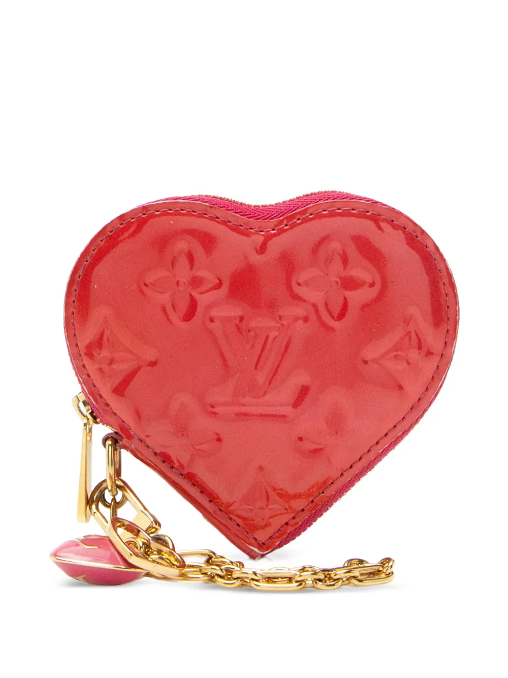 Louis Vuitton Pre-Owned 2008 heart-shape coin wallet - Rosso