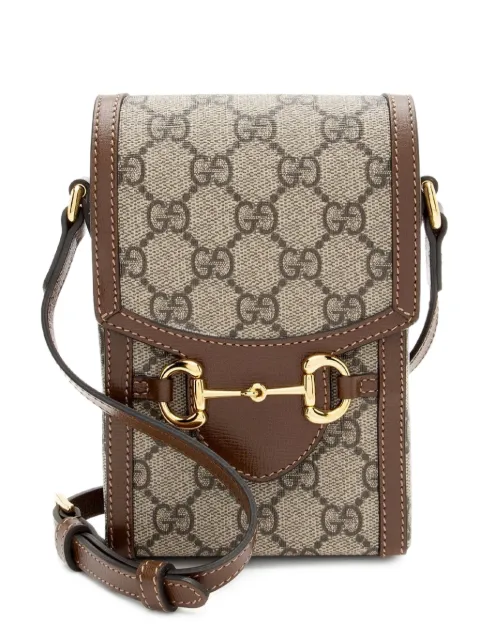 Gucci Pre-Owned horsebit-detail GG-supreme-canvas shoulder bag