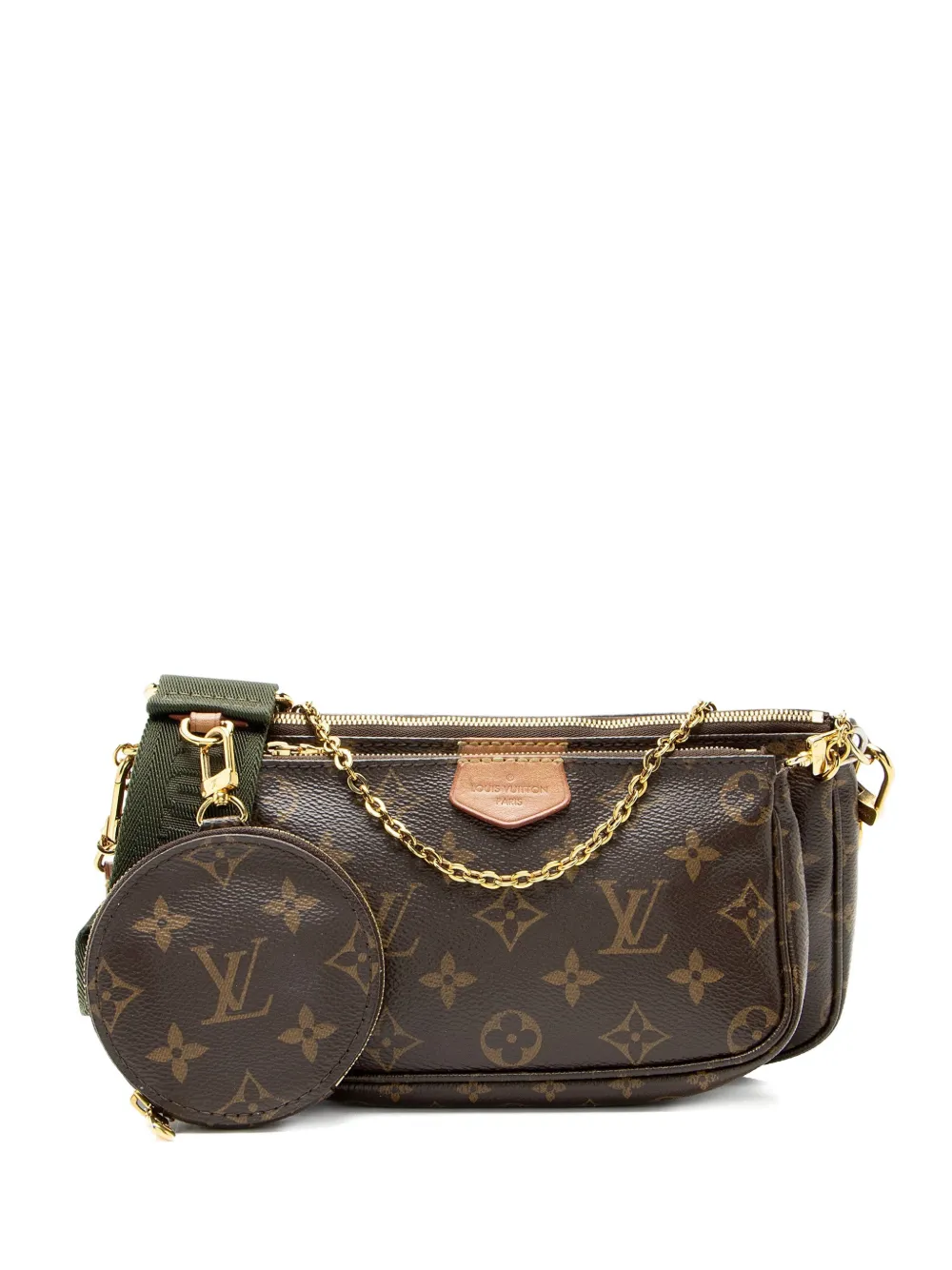 Louis Vuitton Pre-Owned monogram pochette-detail shoulder bag - Marrone