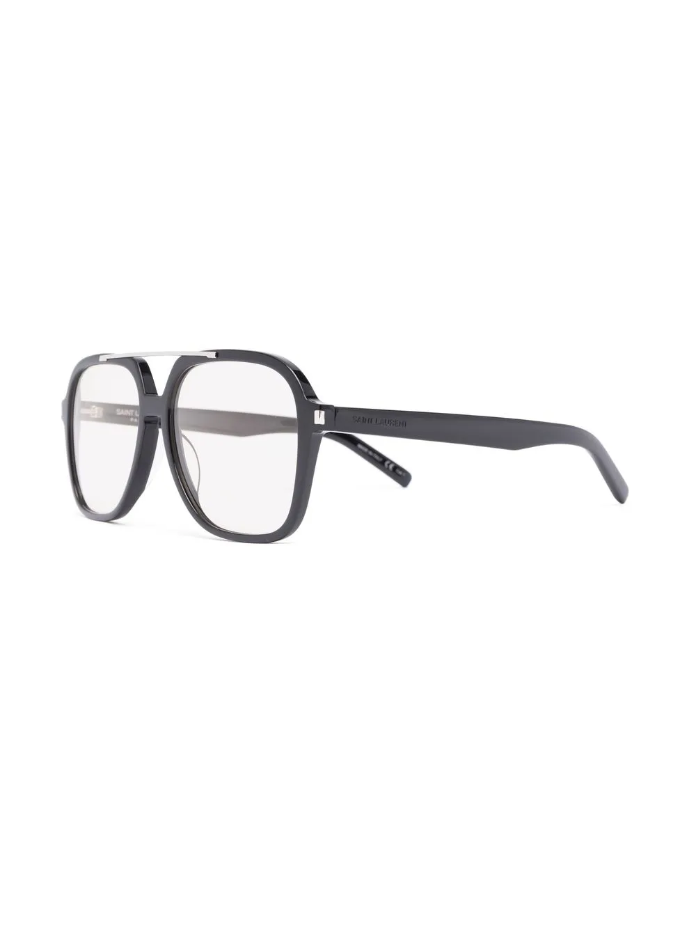 Saint Laurent Eyewear Zonnebril met vierkant montuur Zwart