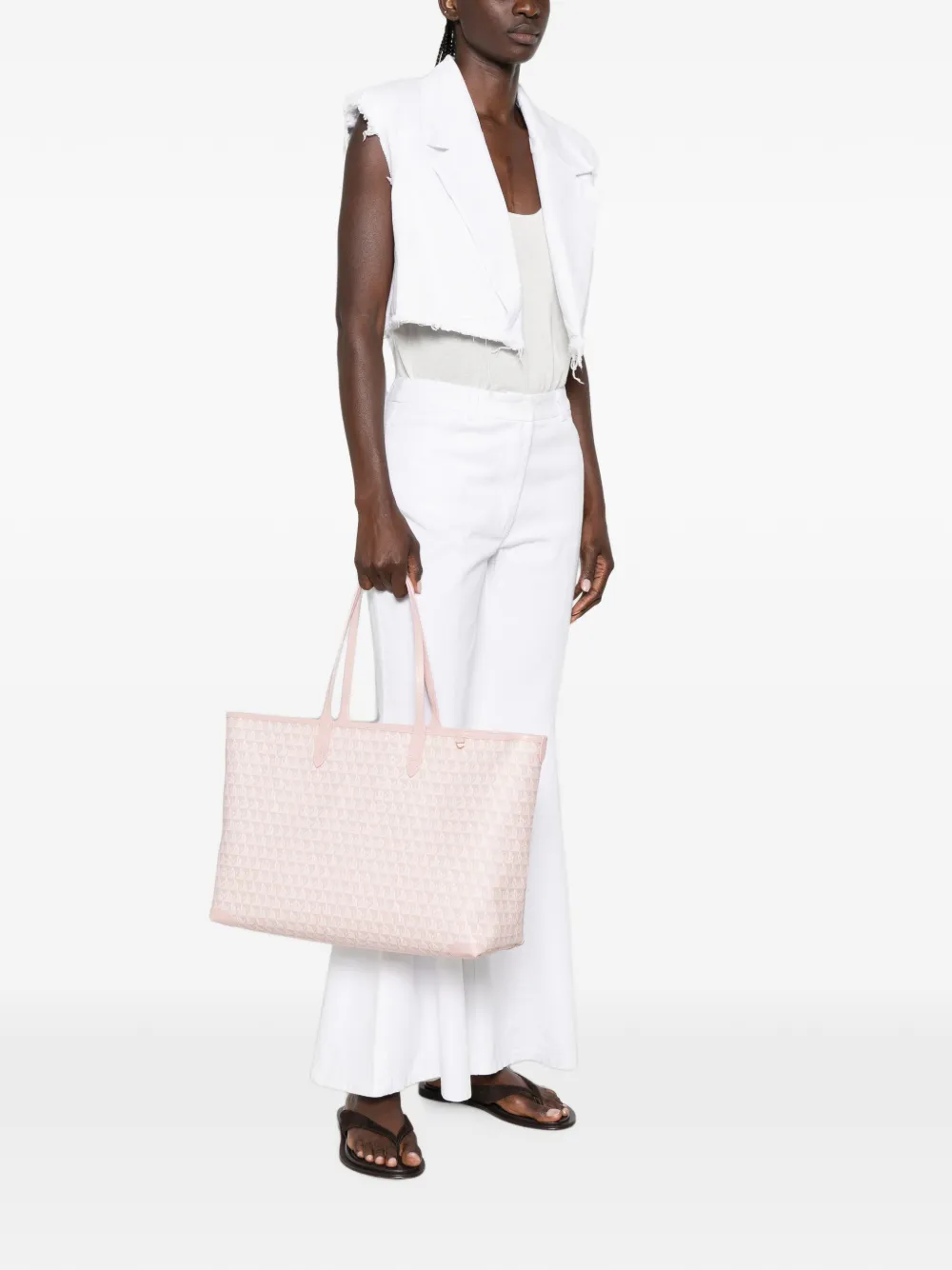 Anya Hindmarch I Am A Plastic Bag shopper met rits Roze