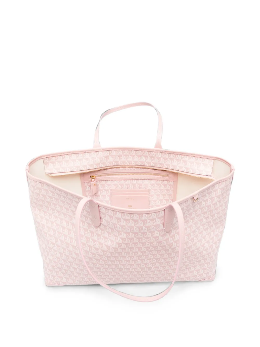 Anya Hindmarch I Am A Plastic Bag shopper met rits Roze