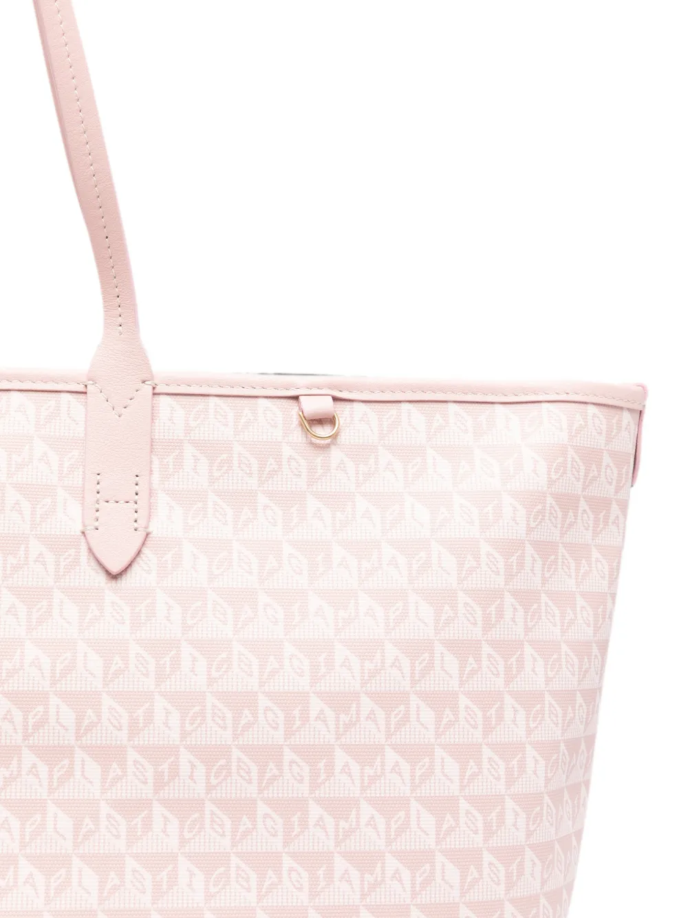 Anya Hindmarch I Am A Plastic Bag shopper met rits Roze