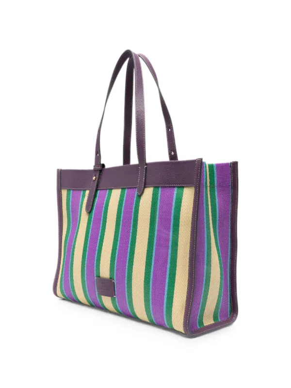 Anya Hindmarch E/W Eyes Striped Shoulder Bag | Purple | FARFETCH