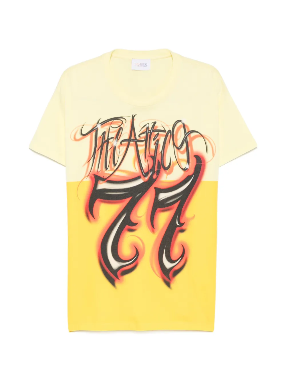 The Attico printed T-shirt - Gelb