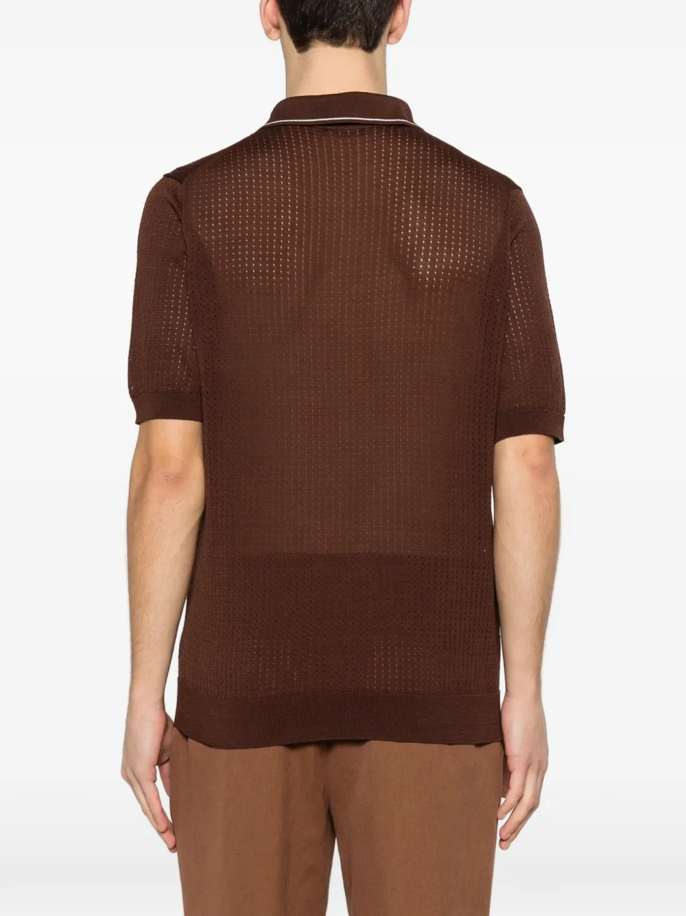 Tagliatore Poloshirt met knopen Bruin