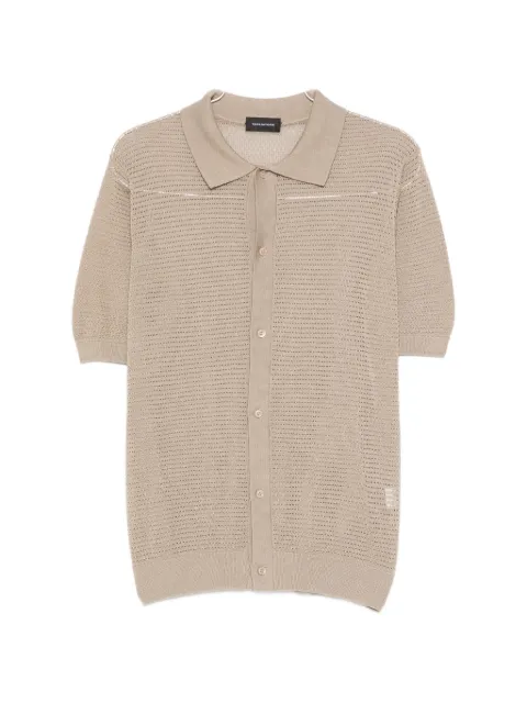 Tagliatore open-knit buttoned shirt