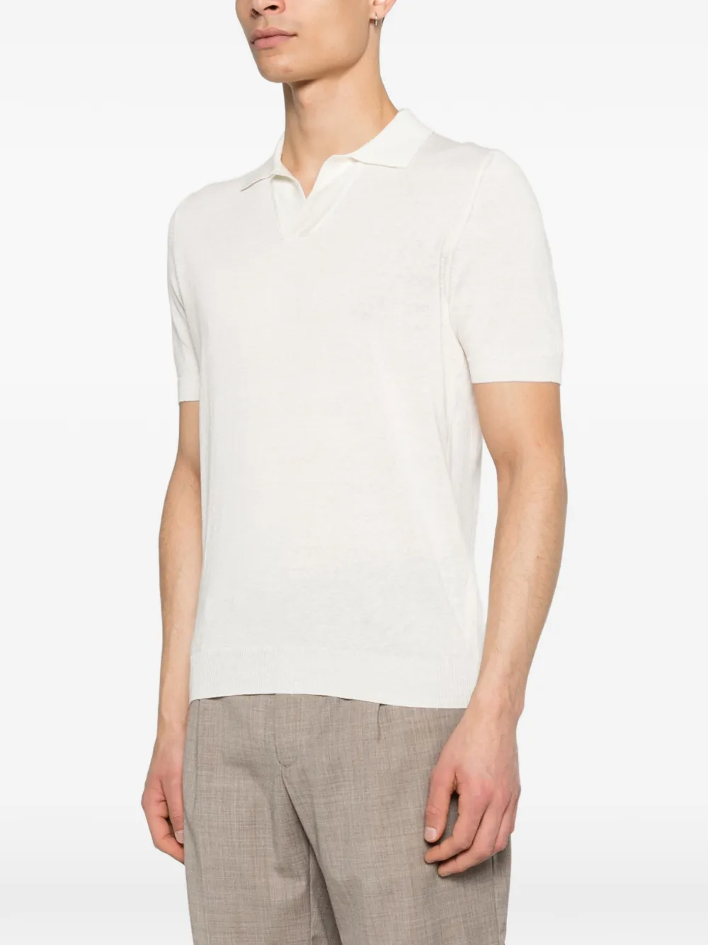 Tagliatore Keith poloshirt met kraag Beige