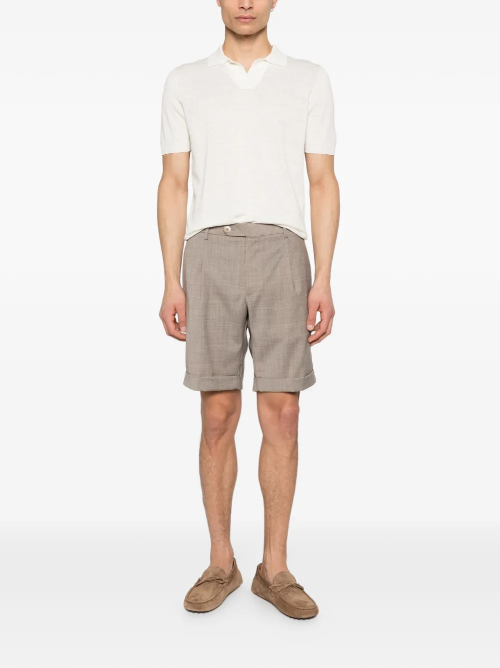 Tagliatore Keith poloshirt met kraag Beige