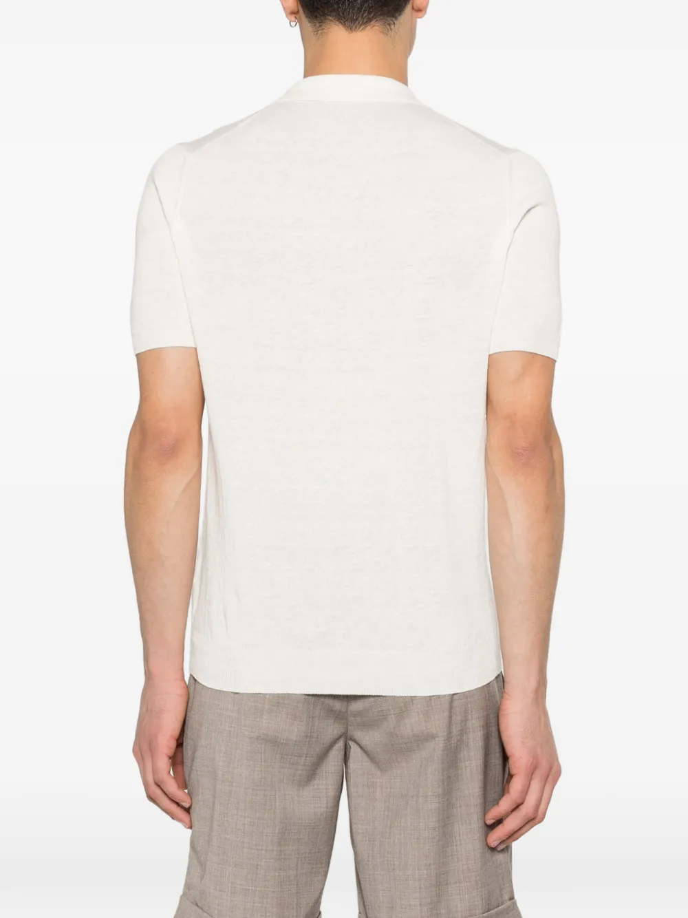 Tagliatore Keith poloshirt met kraag Beige