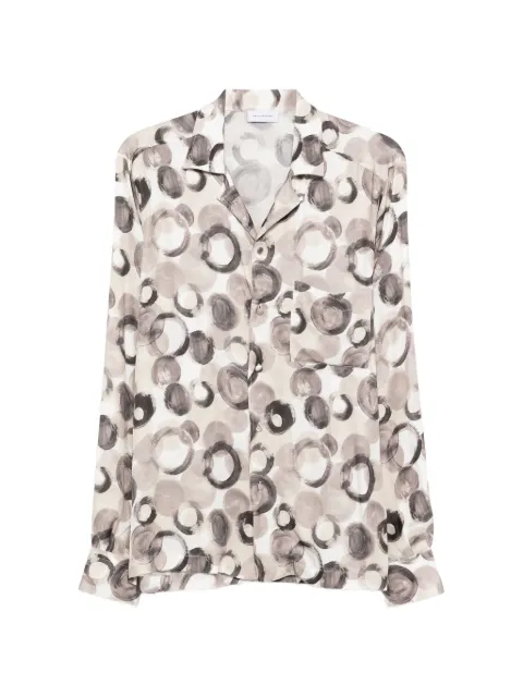 Tagliatore Island circle-print shirt