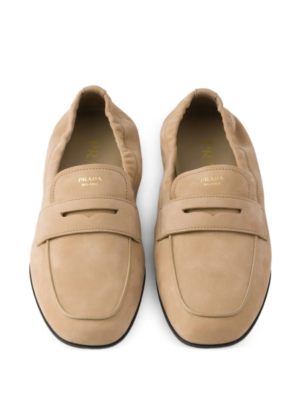 Prada Leren loafers Beige