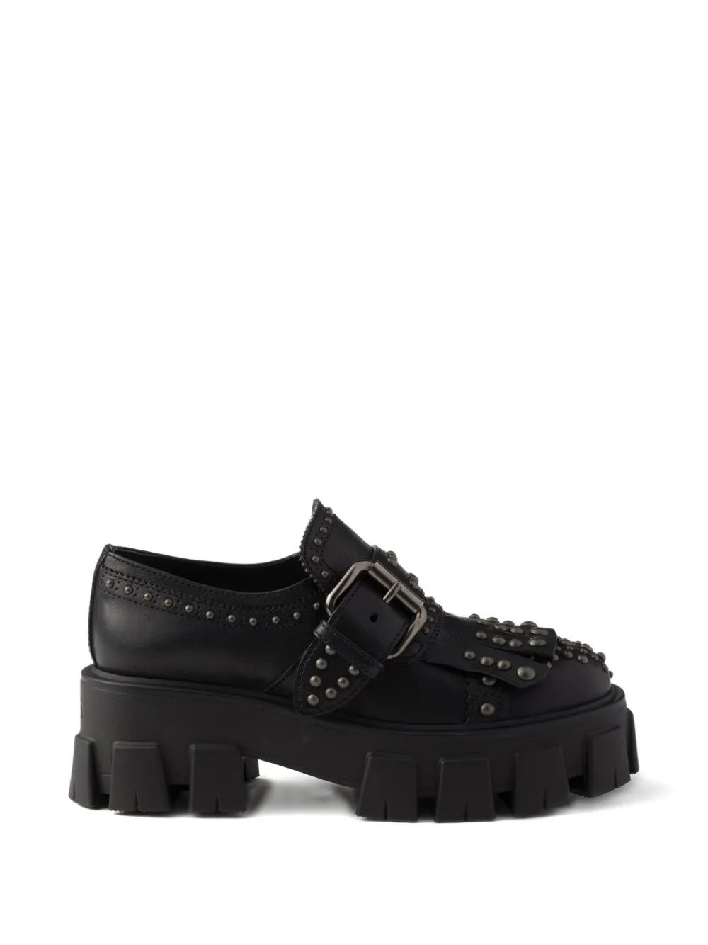 Prada 55mm leather loafers - Nero