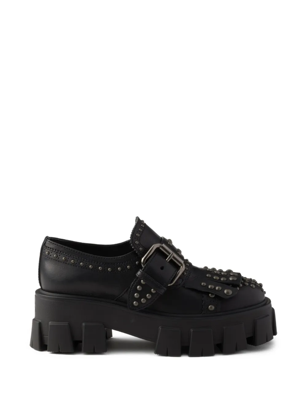 Prada 55mm leather loafers - Nero