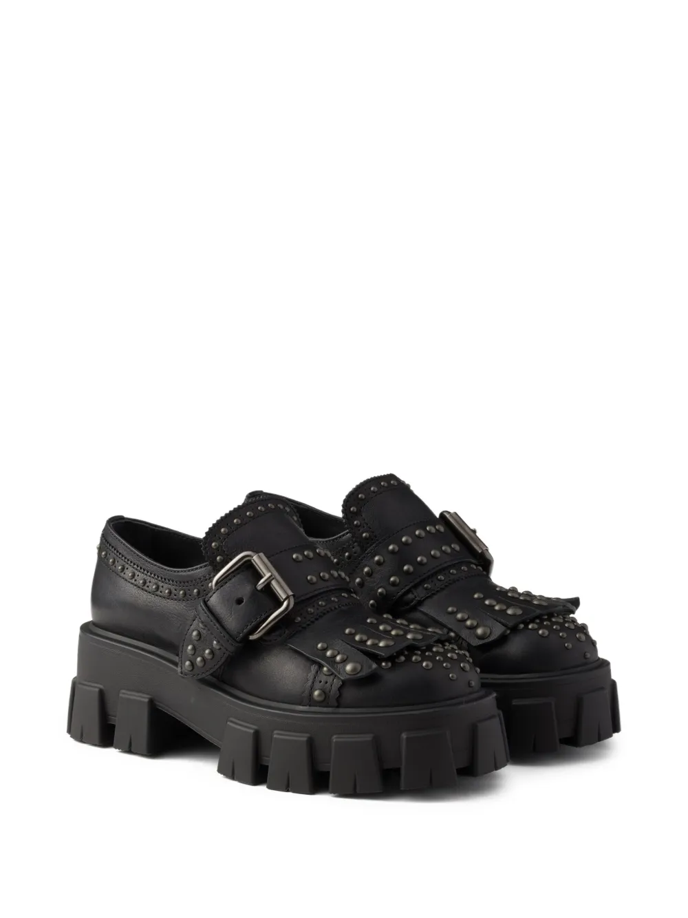 Prada Anka leren loafers Zwart