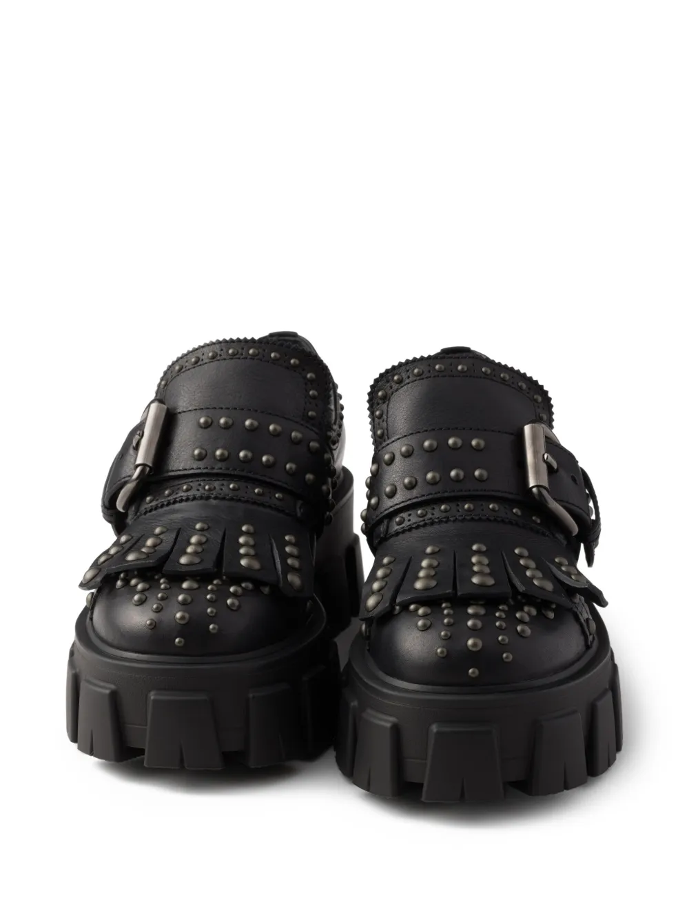 Prada Anka leren loafers Zwart