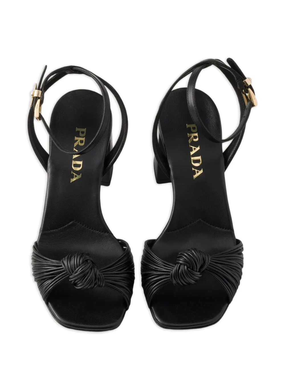 Prada Leren sandalen Zwart