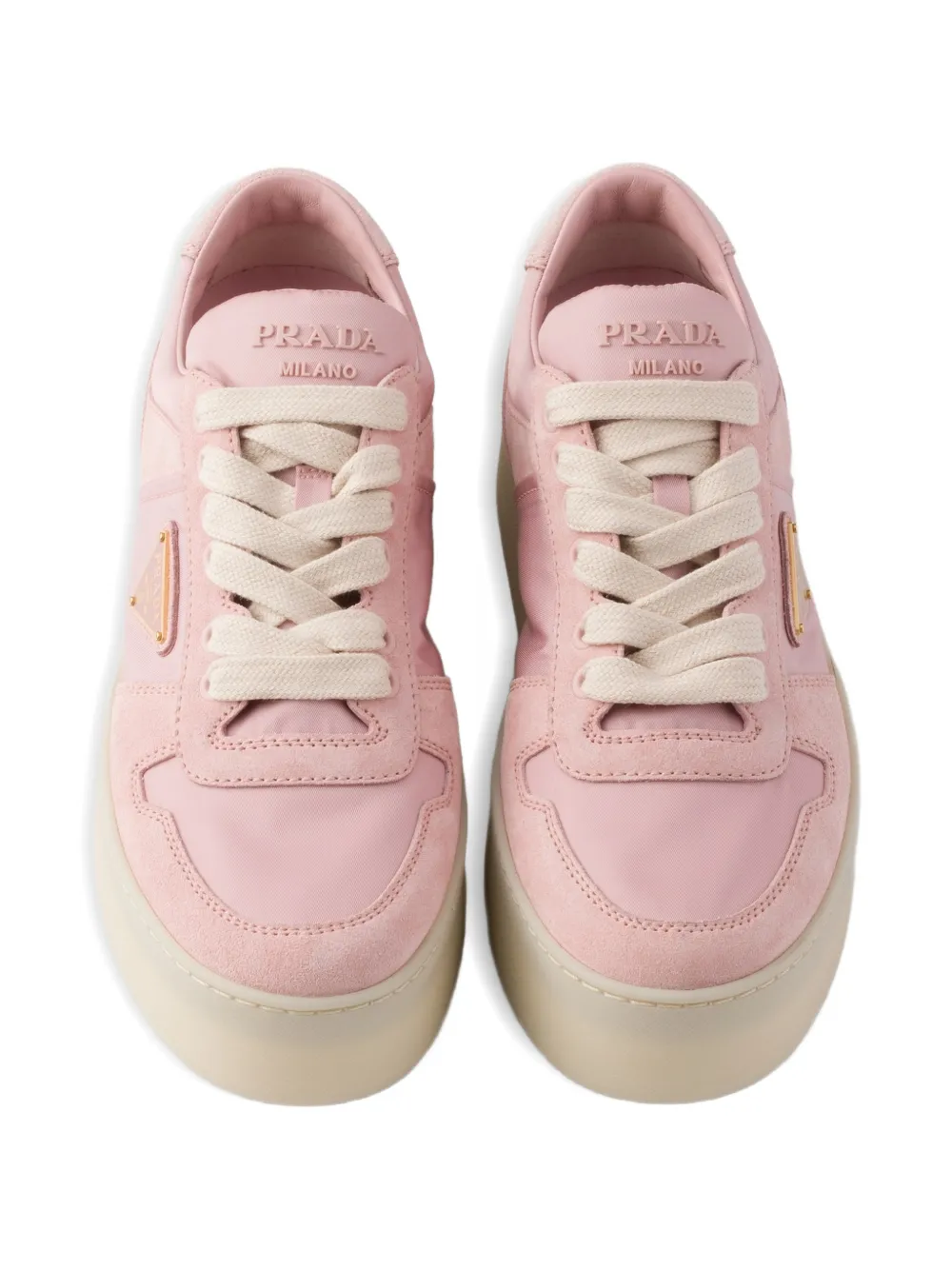 Prada Downtown platform sneakers Roze