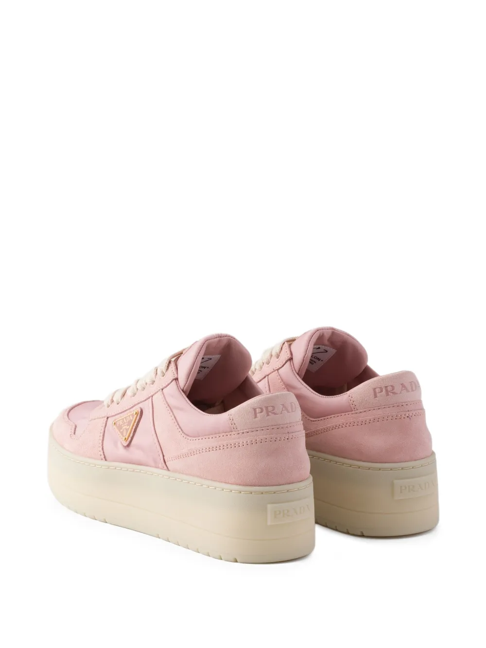  Prada Downtown Bold Platform Sneakers - Pink 
