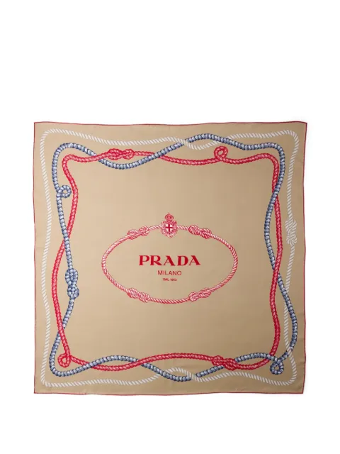 Prada ropes print logo scarf