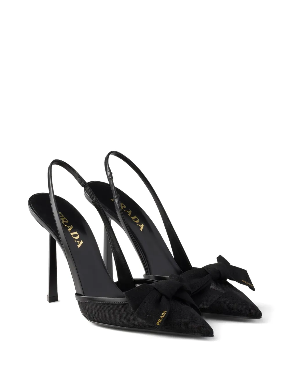 Prada mesh heeled pumps Zwart