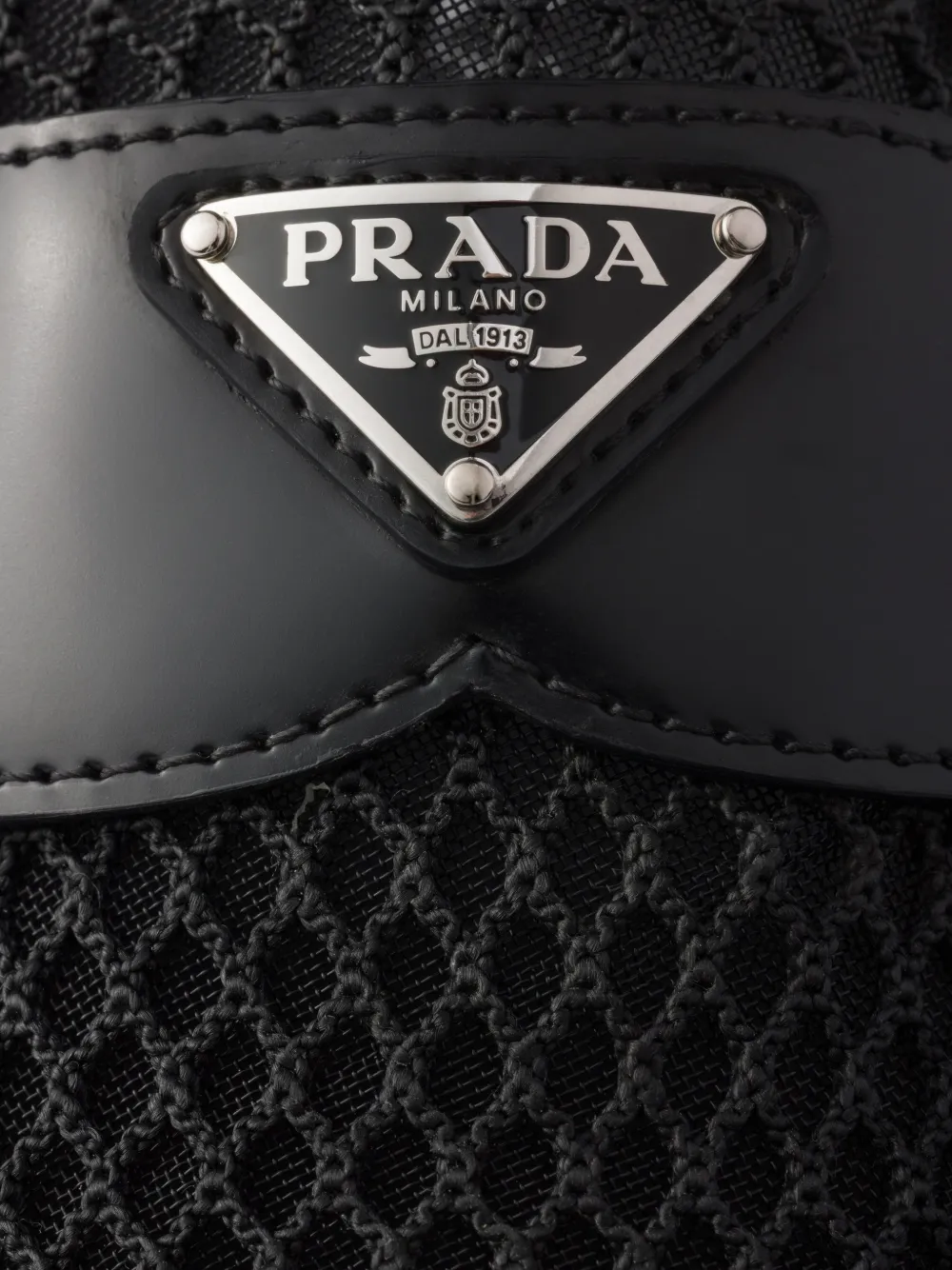 Prada triangle-logo Mesh Mules | Black | FARFETCH CA