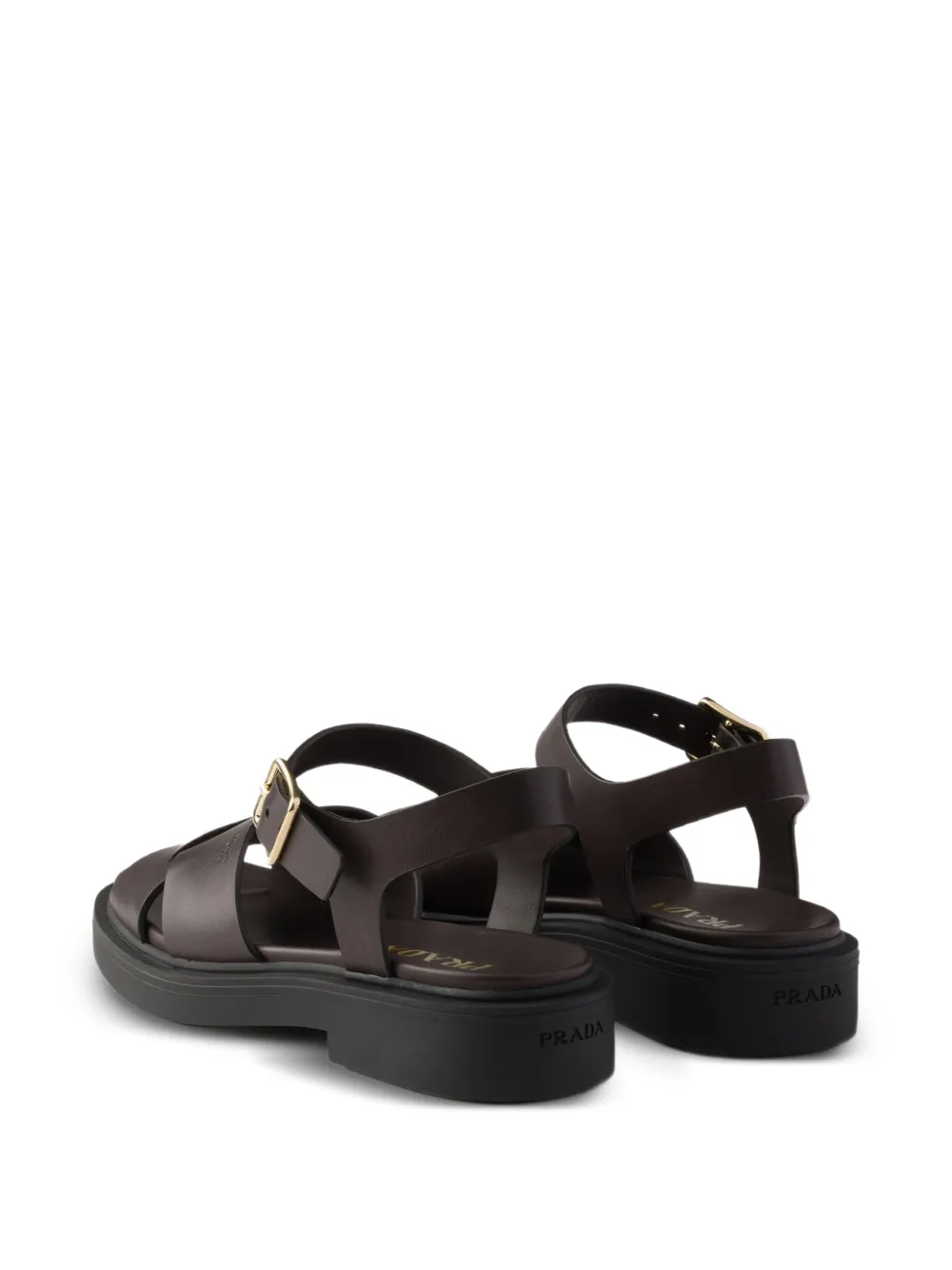 Prada Leren sandalen Bruin