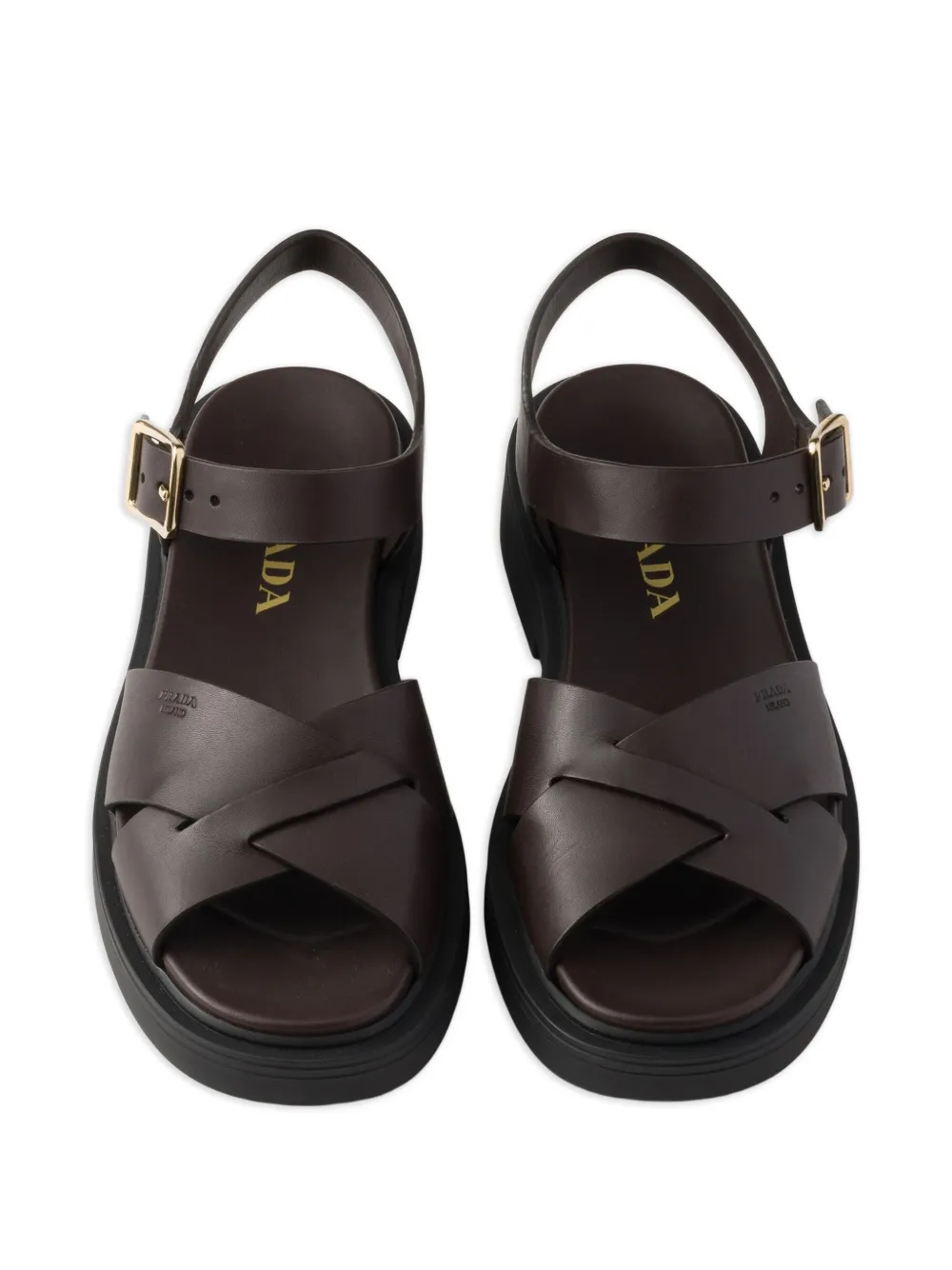 Prada Leren sandalen Bruin