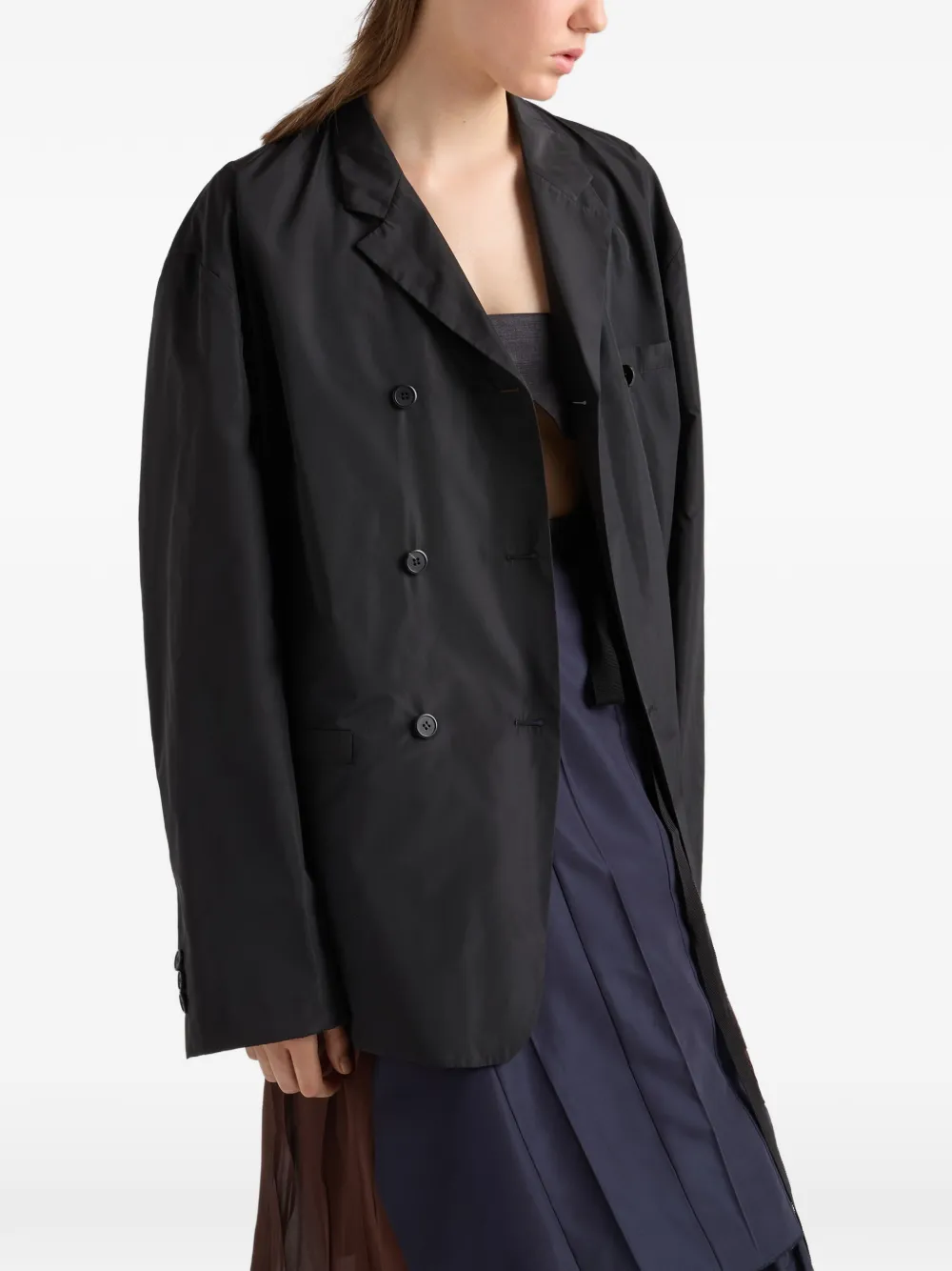 Prada double-breasted Blazer | Black | FARFETCH
