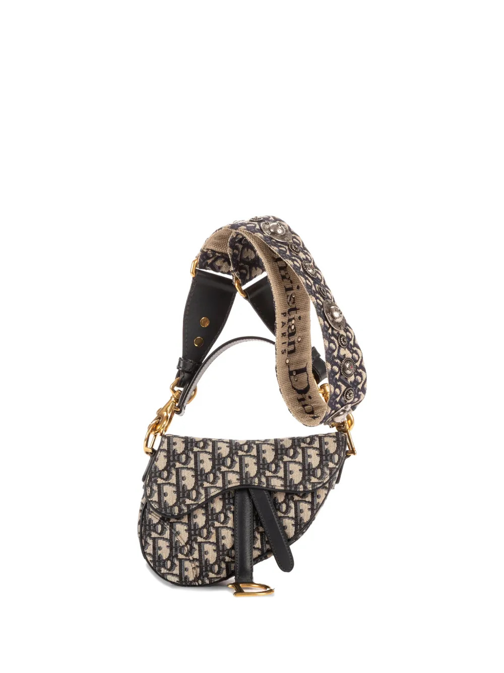 Christian Dior Pre-Owned mini Saddle Oblique tote bag - Blu