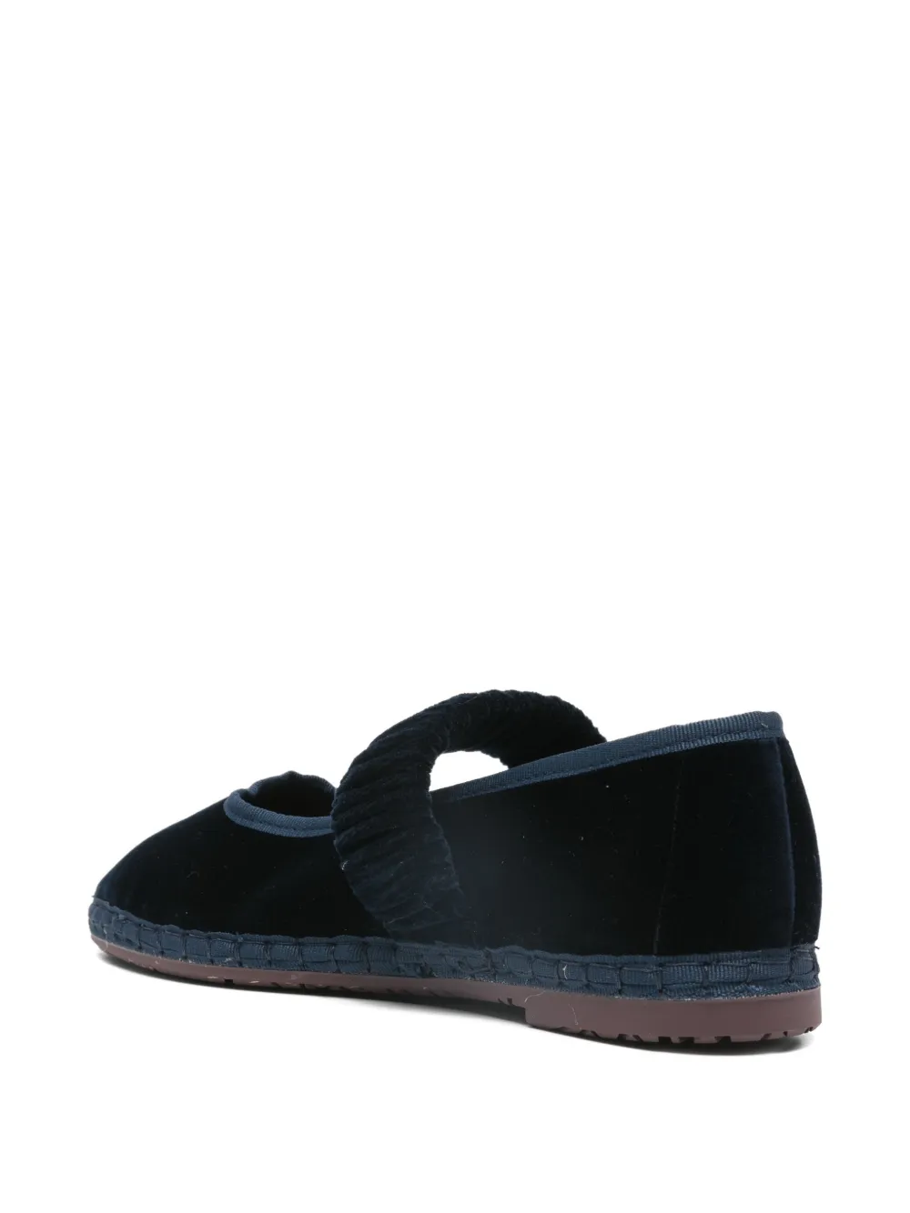 FLABELUS Mafalda ruched-strap ballet flats Blauw