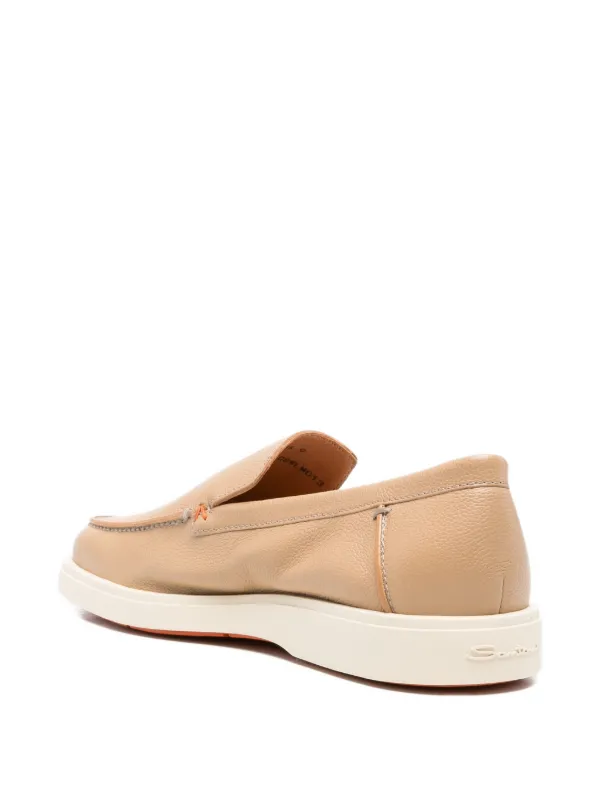 Santoni Leather Loafers | Neutrals | FARFETCH JO