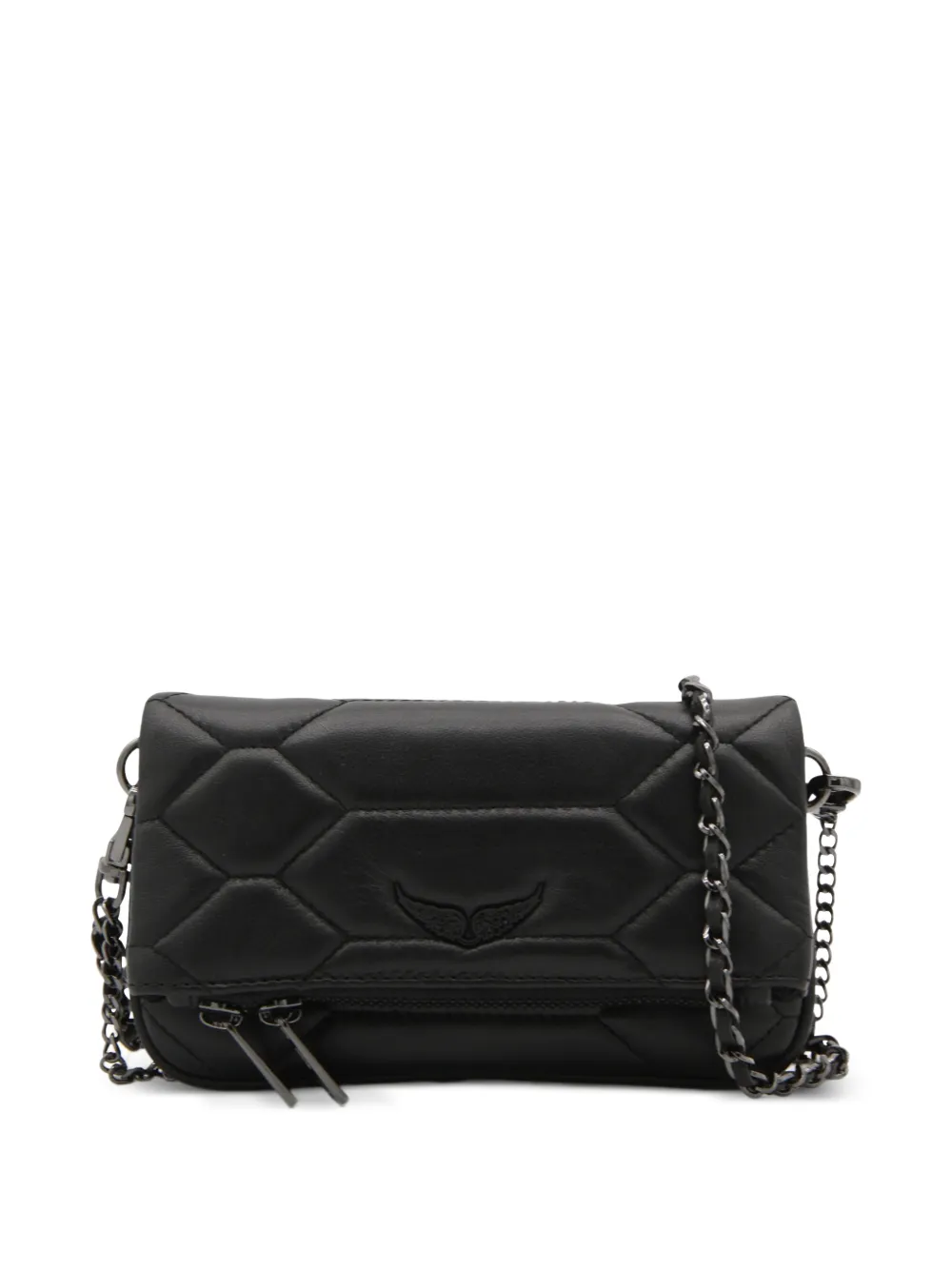 Zadig&Voltaire quilted strap-chain shoulder bag - Nero