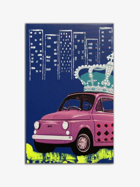 Vj’s Mind Street multicoloured car-print painting