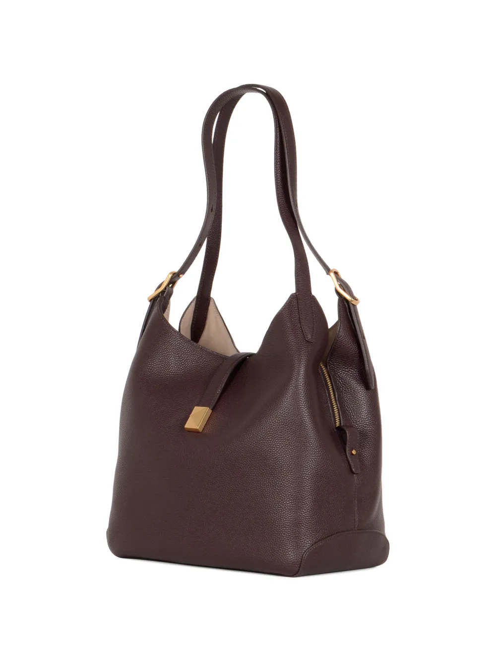 Kate Spade Grote Deco schoudertas met textuur en gesp Bruin