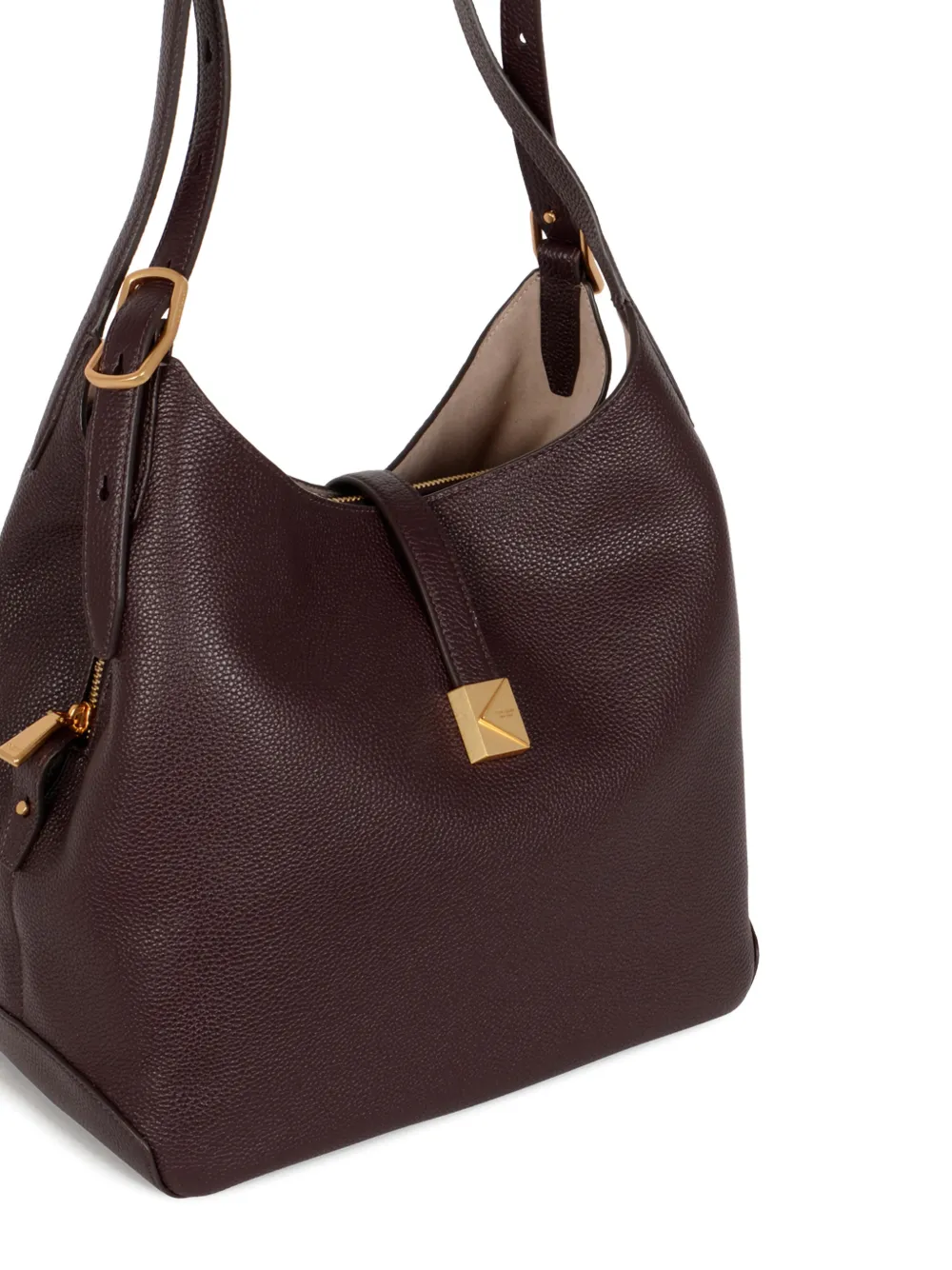 Kate Spade Grote Deco schoudertas met textuur en gesp Bruin