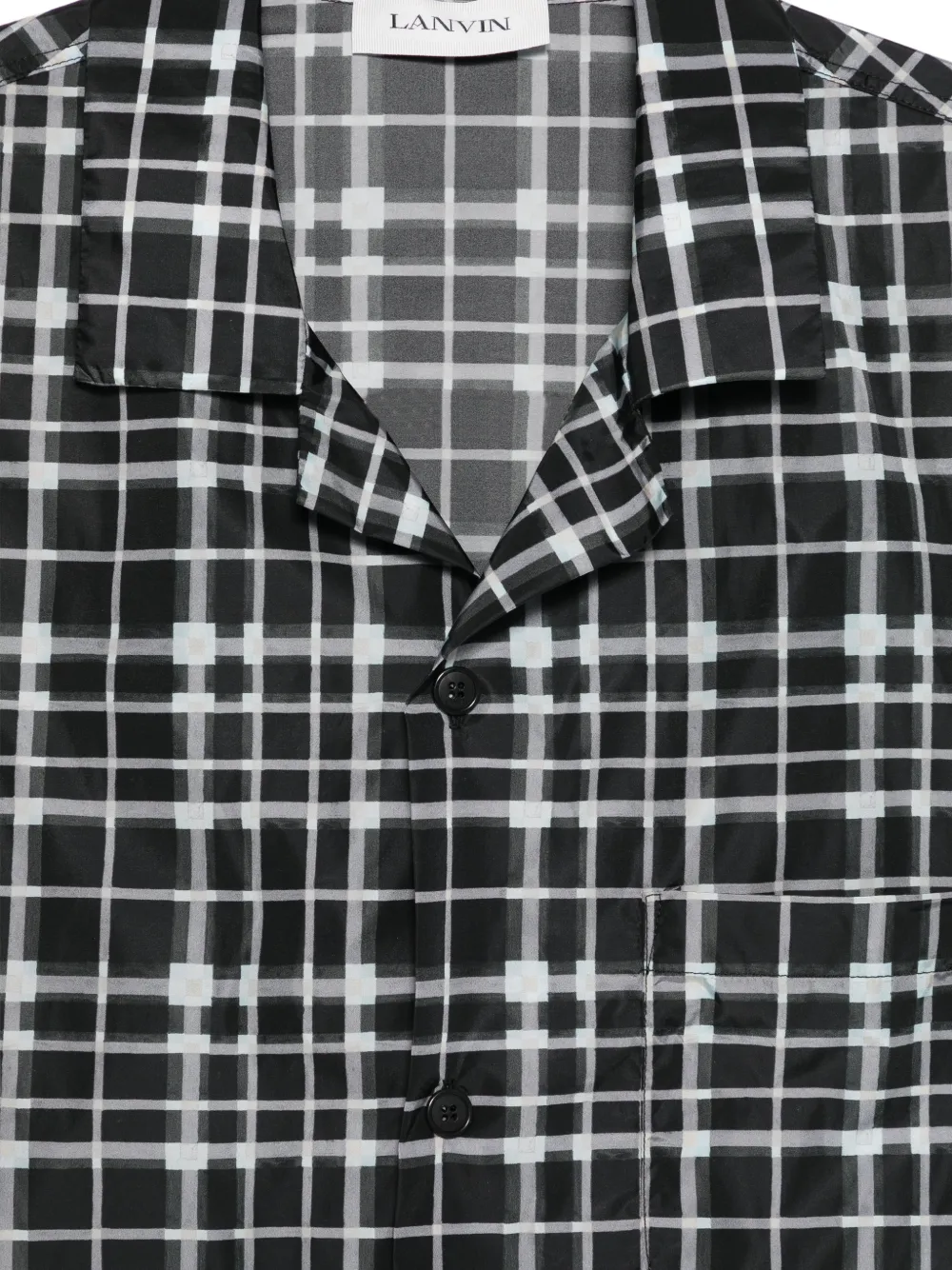  Lanvin Check-pattern Shirt - Black 
