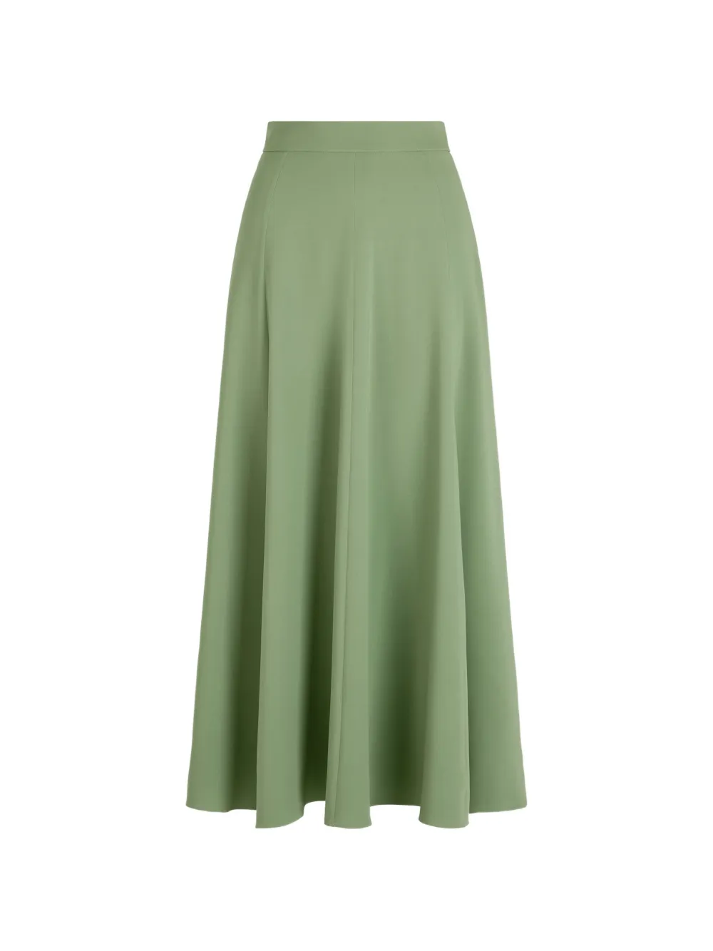 Oscar de la Renta Georgette flared maxi skirt - Verde