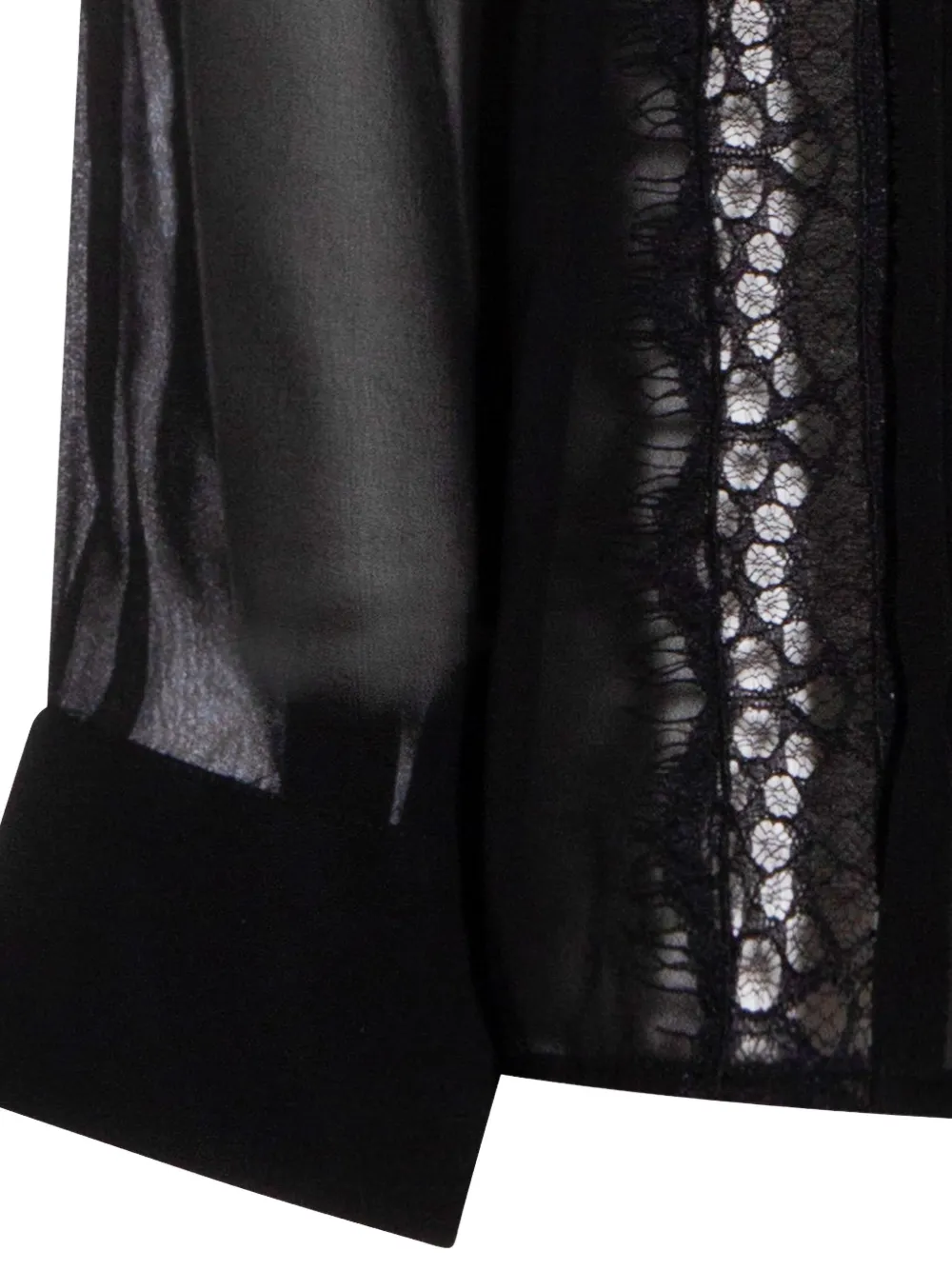 lace-panel blouse