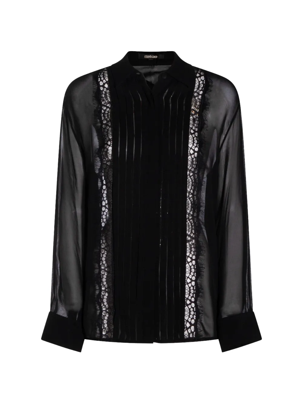 Roberto Cavalli lace-panel blouse - Nero