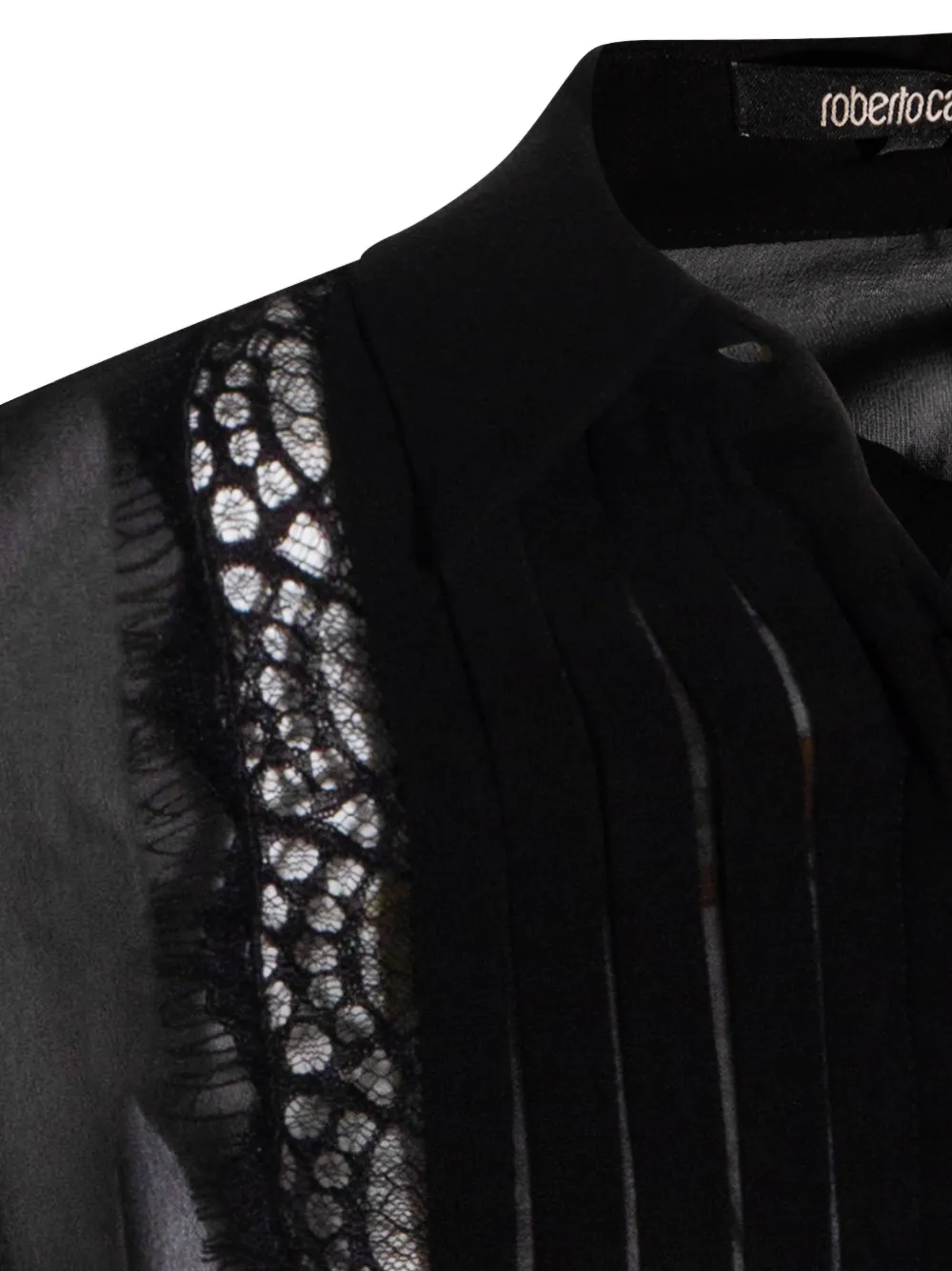 lace-panel blouse