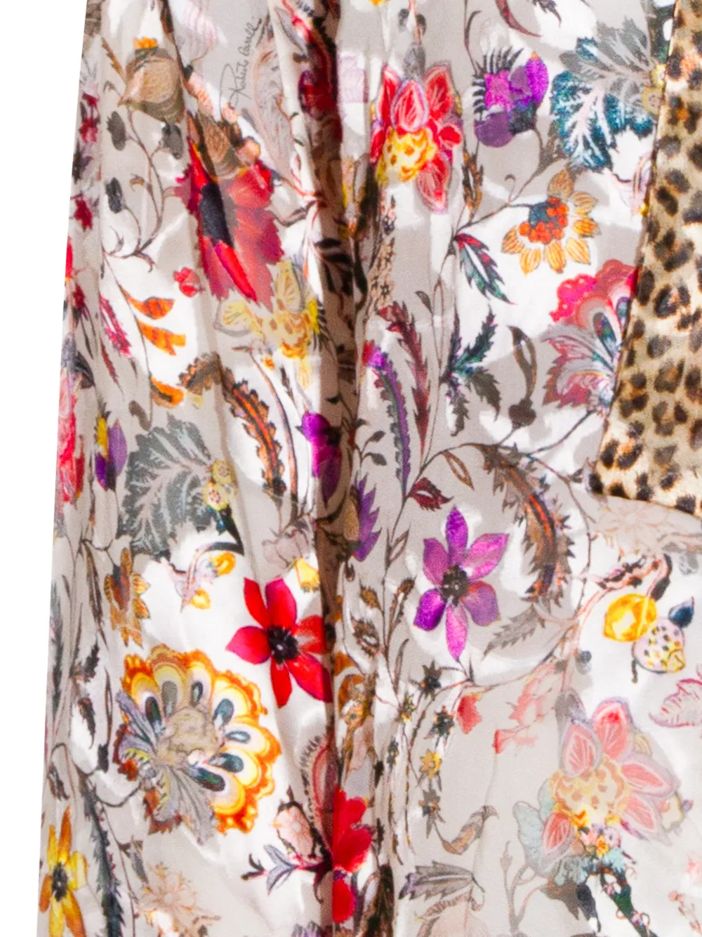 Roberto Cavalli Blouse met bloemenprint Beige